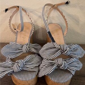 Kate Spade Black and White Striped Women's Sandals
